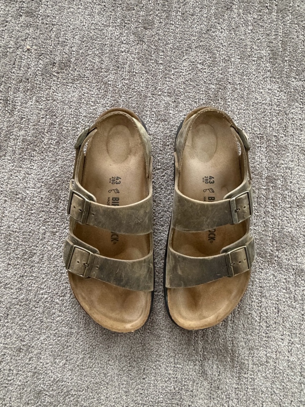 Birkenstock Men’s Double-Strap Sandals in Olive